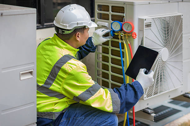 Professional Hvac technician working in Selden, NY